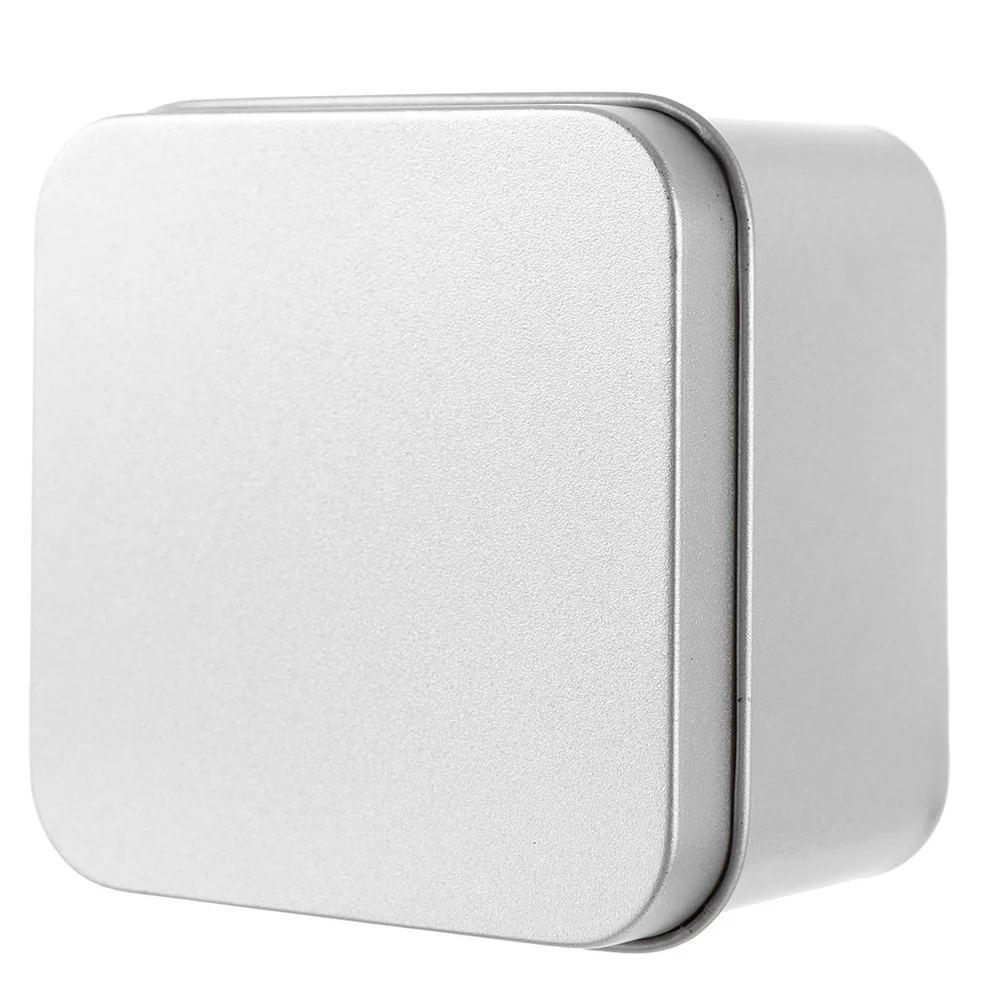 Cutie metalică pătrată – 7×7×4 cm, ideală pentru cadouri